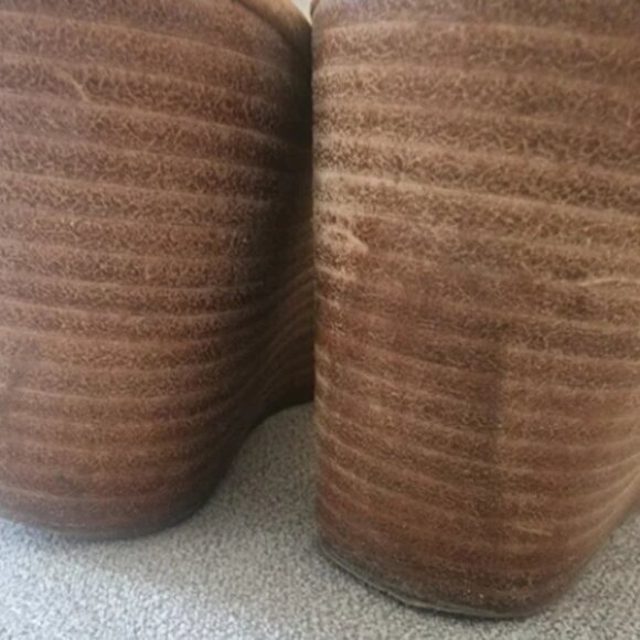 Tory Burch Patty Brown Slide Wedge Sandals - Picture 5 of 5